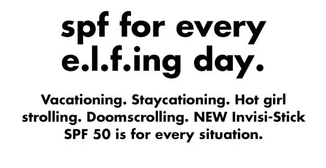 spf for every e.l.f.ing day