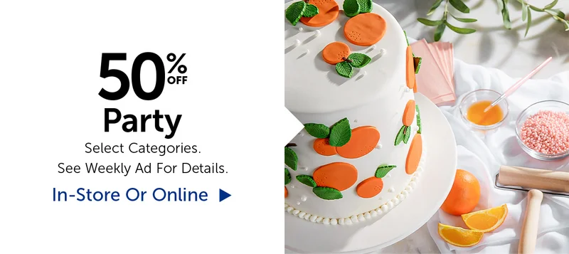 50% Off Party - Select Categories.