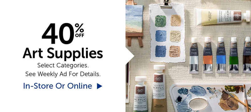40% Off Art Supplies - Select Categories