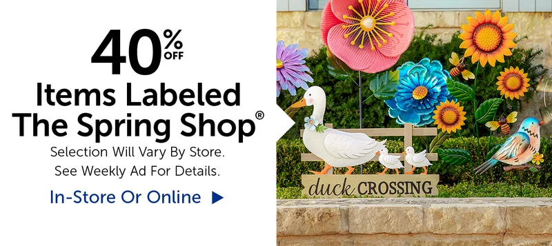 40% Off Items Labeled The Spring Shop® - Selection Will Vary By Store