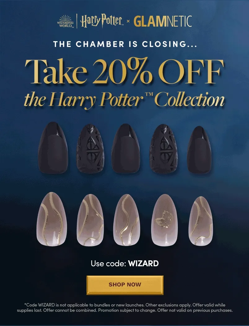 Get 20% Off Harry Potter Nails Collection with the code WIZARD