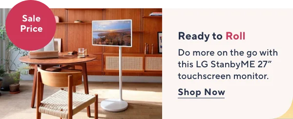 LG StanbyME 27 inch Rollable Smart Touch Screen