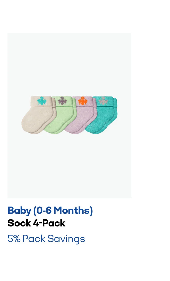 Baby (0-6 Months) Sock 4-Pack 5% Pack Savings
