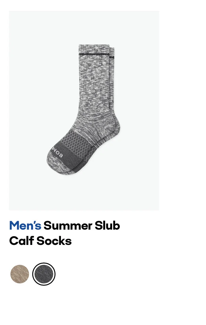 Men's Summer Slub Calf Socks
