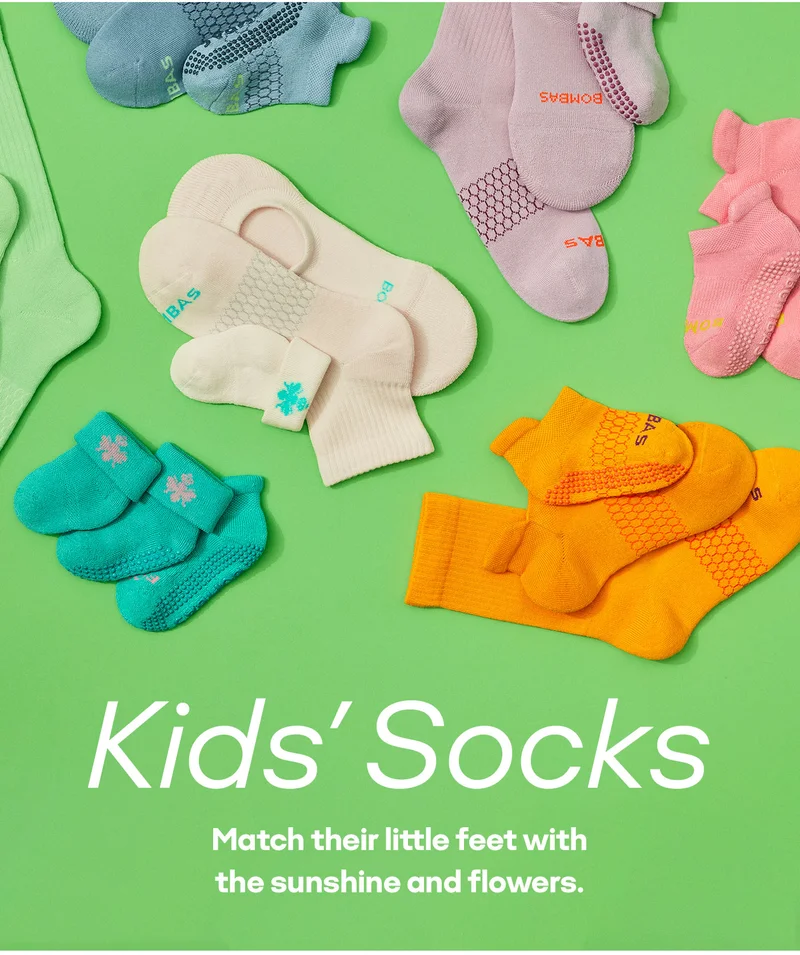 Kids' Socks | Match their little feet with the sunshine and flowers.