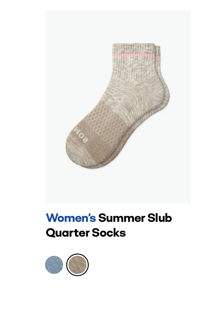 Women's Summer Slub Quarter Socks