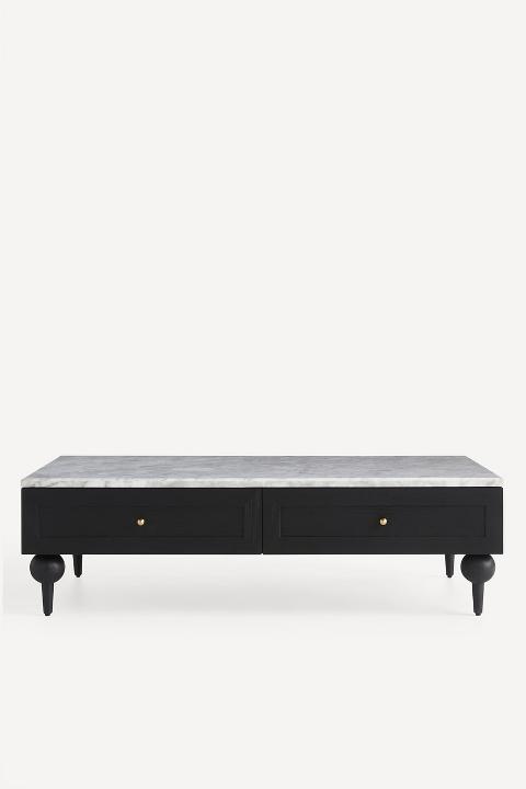 Fern 54inches Marble-Top Coffee Table