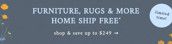 Furniture, Rugs & More Home Ship Free