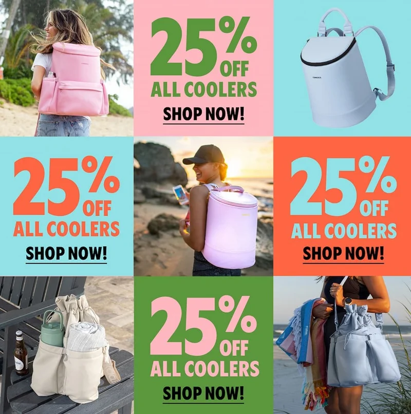 25% OFF ALL COOLERS! Shop the sale