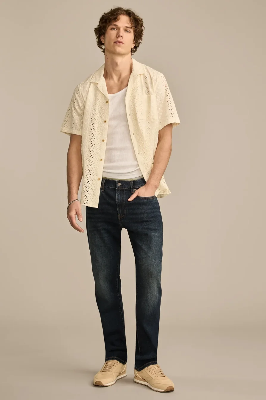 Image of Lucky Brand 223 Straight - Men's Pants Denim Straight Leg Jeans in Royal Yacht