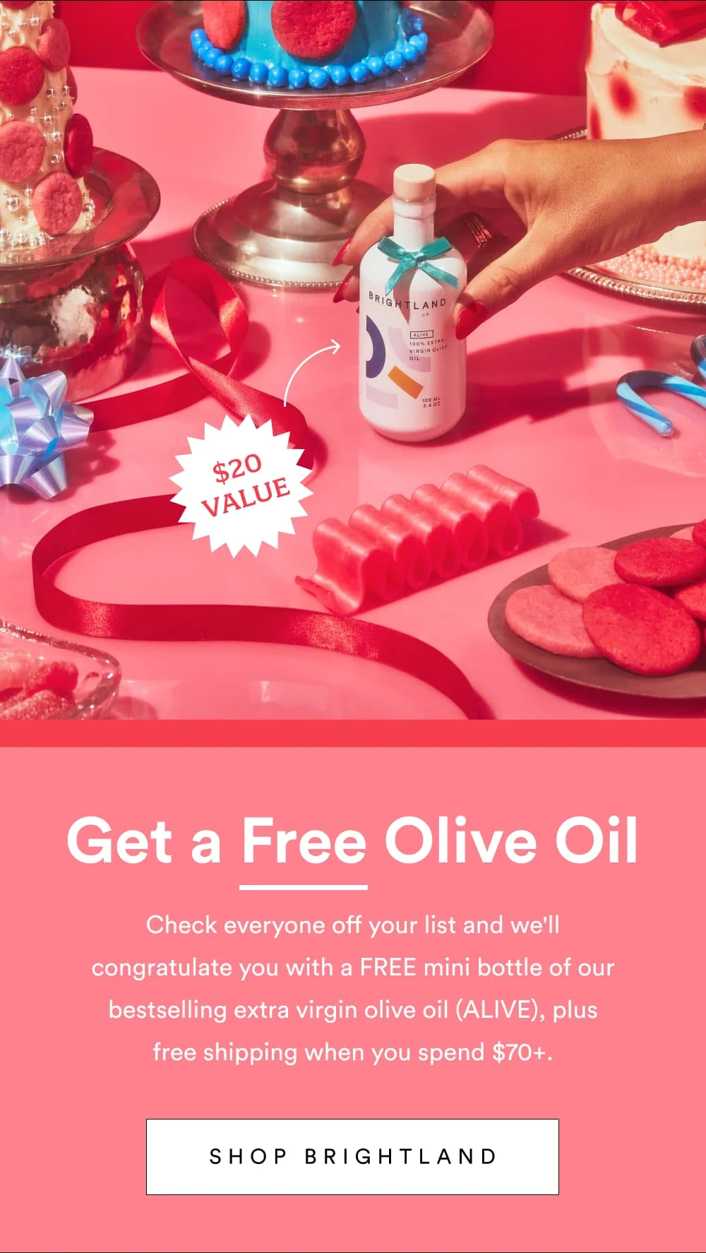 Get a Free Olive Oil [ Shop Brightland ]
