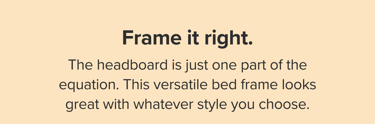 Frame it Right.
