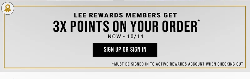 3X Points On Your Order* Now - 10/15 Sign Up or Sign In
