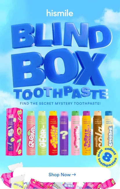 Hismile. Blind box toothpaste. Find the secret mystery toothpaste! Collect 8 new toothpastes. Shop now.