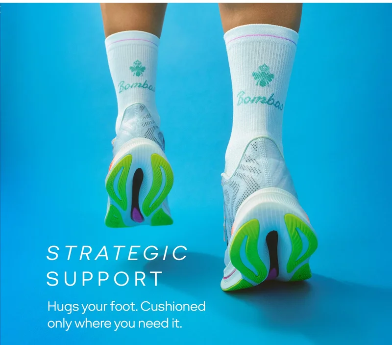 STRATEGIC SUPPORT | Hugs your foot. Cushioned only where you need it.