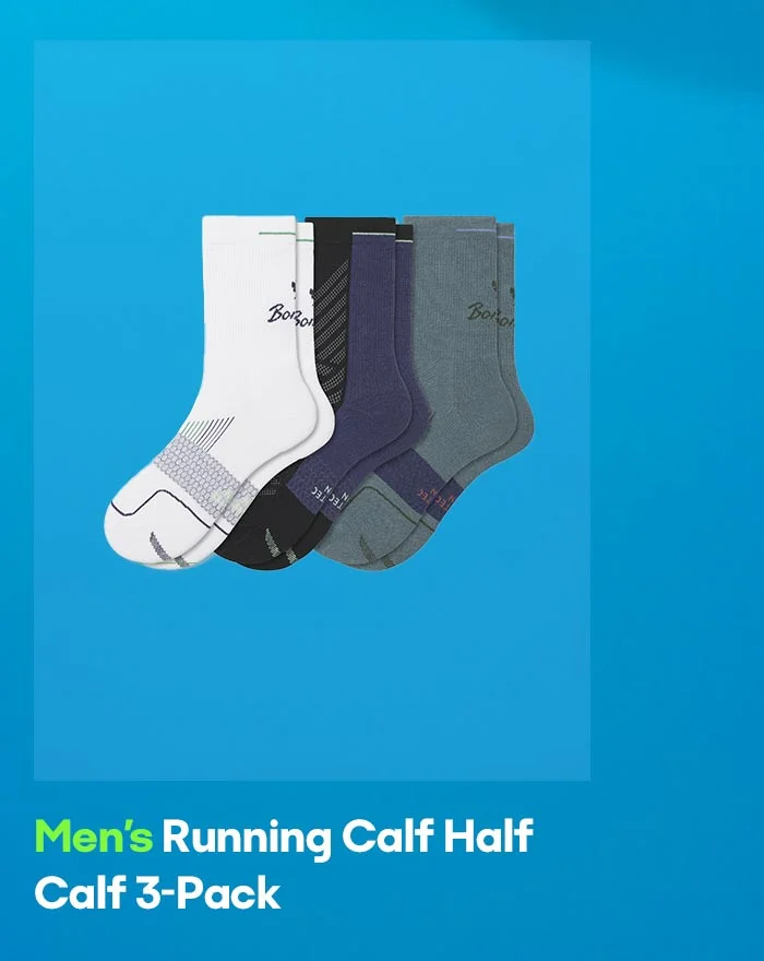 Men's Running Calf Half Calf 3-Pack