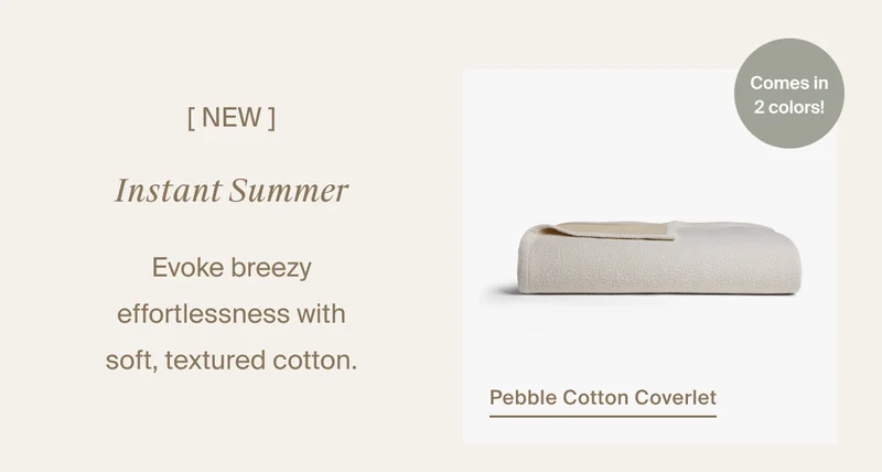 NEW Pebble Cotton Coverlet