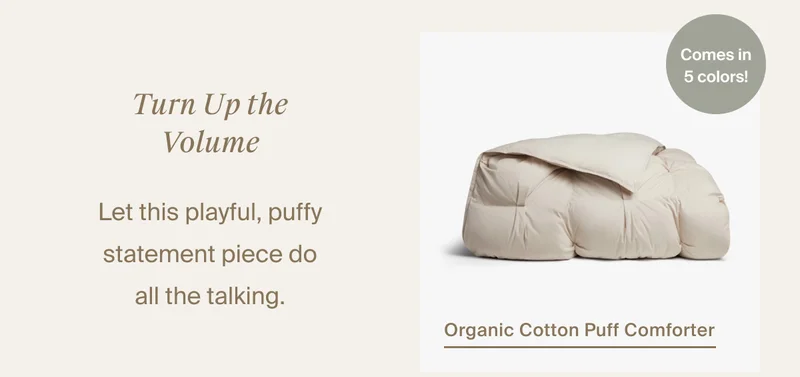 Organic Cotton Puff Comforter