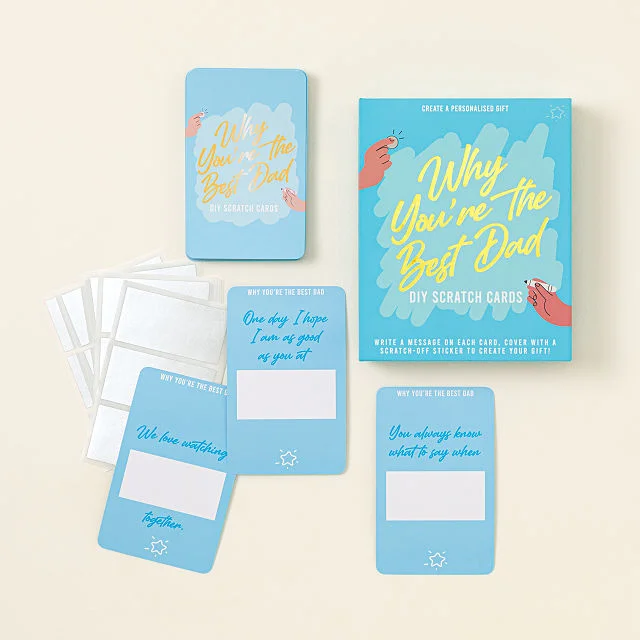 The Best Dad Customizable Scratch Off Cards