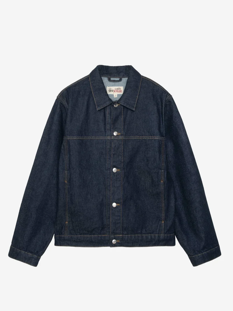 Image of Stussy Trucker Denim - Rinsed Indigo