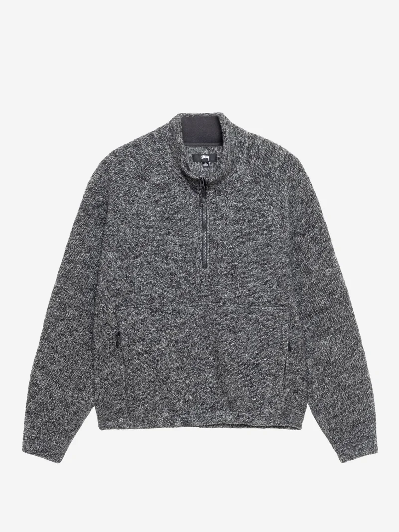Image of Stussy Wool Blend Sherpa Mock - Black