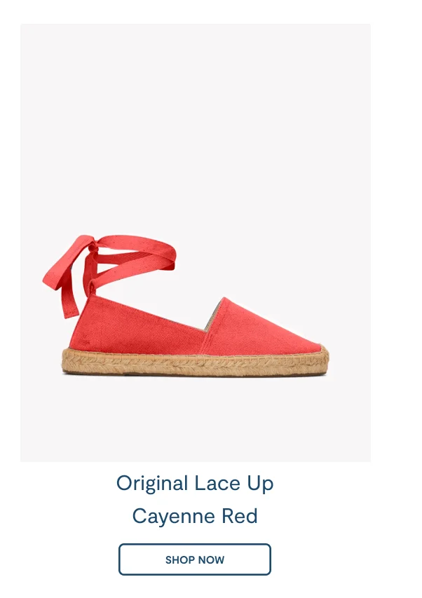 The Original Lace Up Espadrille Cayenne Red