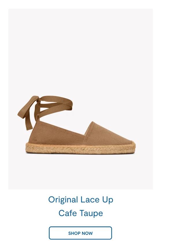 The Original Lace Up Espadrille Cafe Taupe