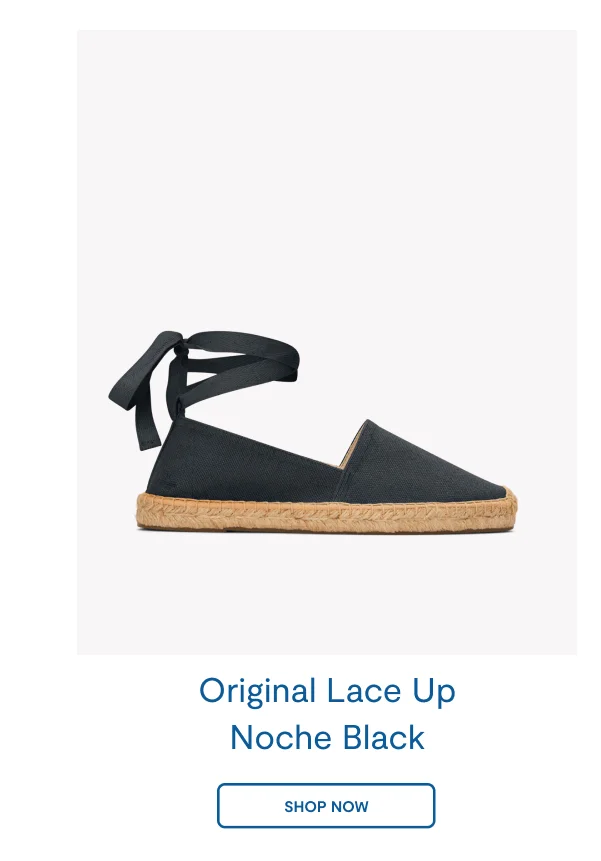 The Original Lace Up Espadrille Noche Black