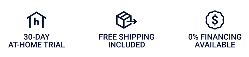30-day at-home trial. Free shipping included. 0% Financing available.