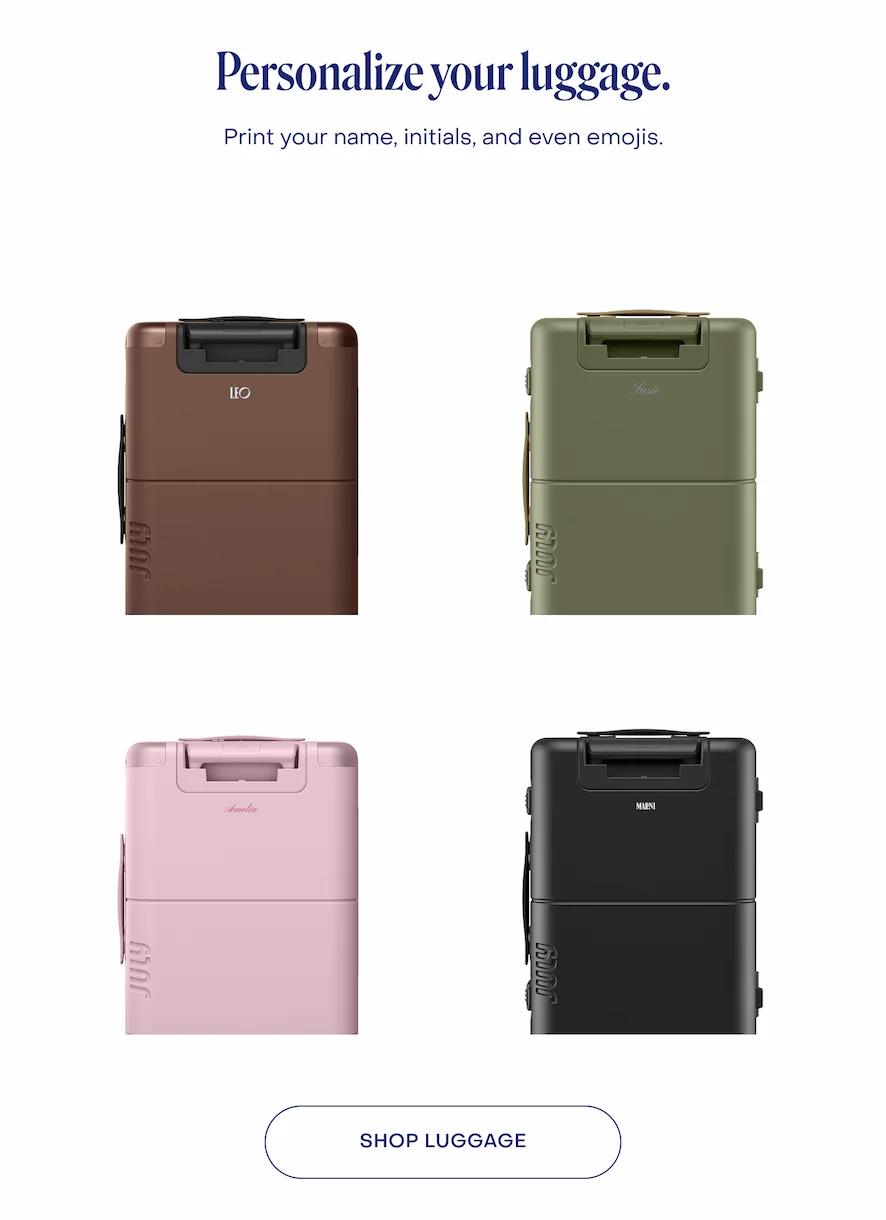 Personalise your luggage.