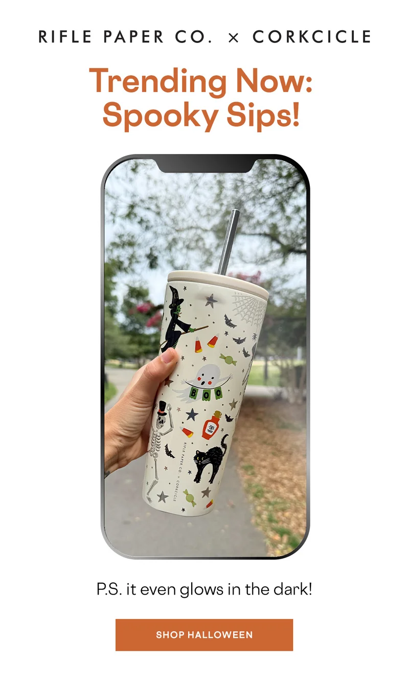 NEW Rifle Paper Co. x CORKCICLE Halloween drinkware!