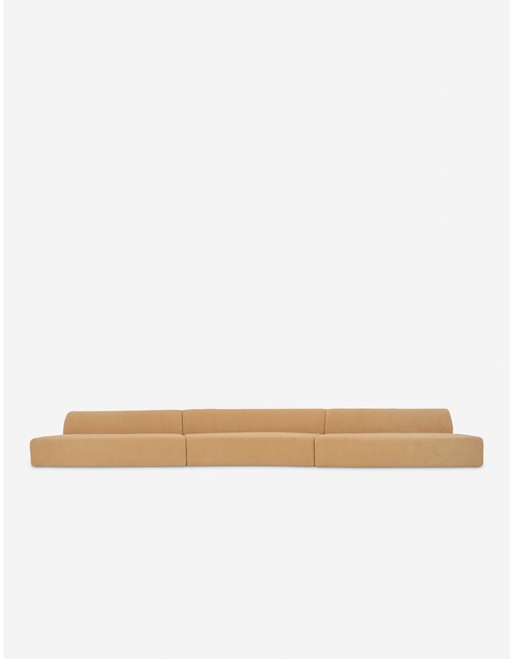 Accardi Modular Wave Sectional Sofa-Camel