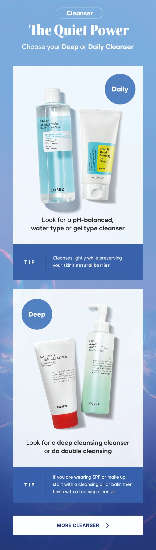 more cleanser