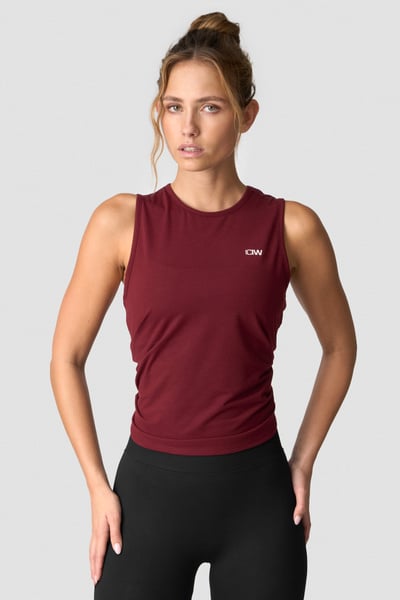 Image of Empowering Open Back Tank Burgundy