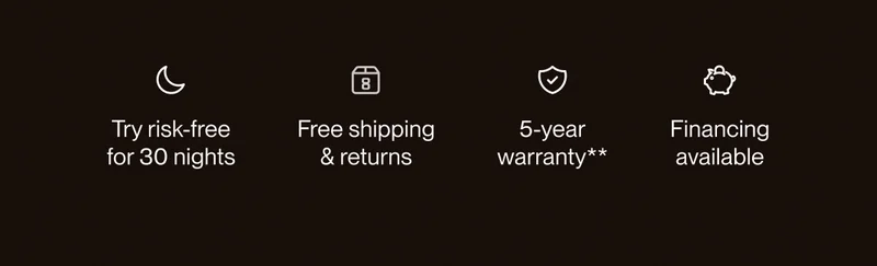 Try risk-free for 30 nights | Free shipping & returns | 5-year warranty