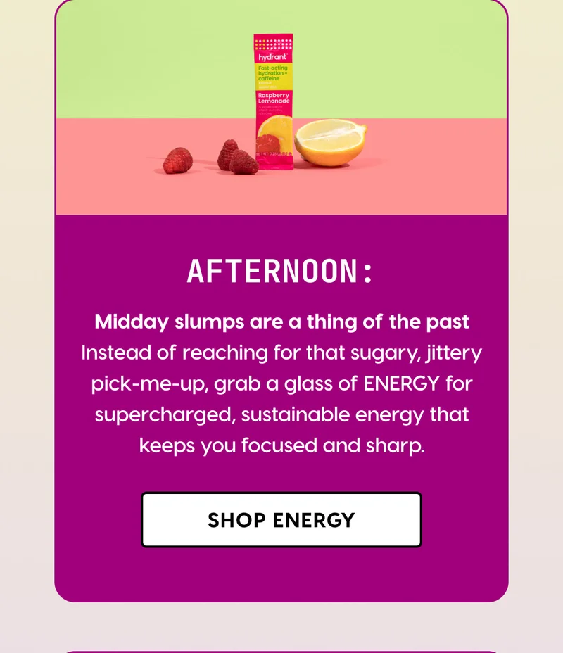 Midday slumps are a thing of the past | SHOP ENERGY