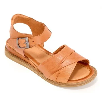 Miz Mooz Leather Adjustable Low Wedge Sandals - Haley
