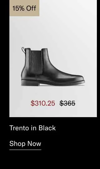 Trento in Black 15% off. Shop Now