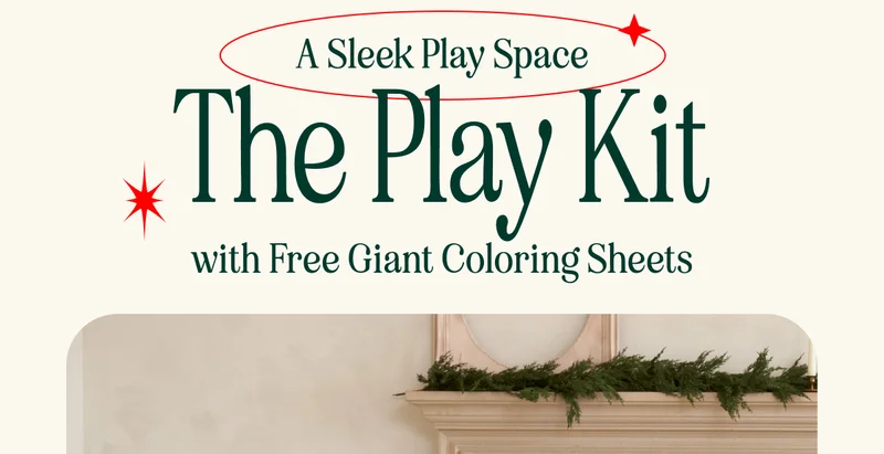A Sleek Play Space. The Play Kit with Free Giant Coloring Sheets