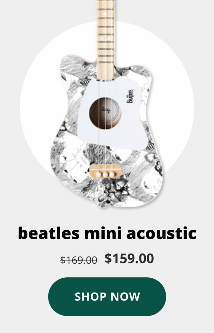 beatles + loog mini guitar - SHOP NOW