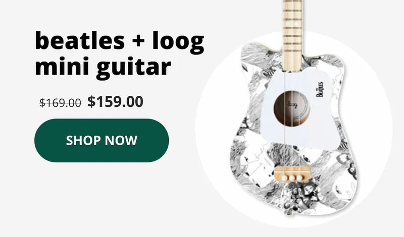 beatles + loog mini guitar - SHOP NOW