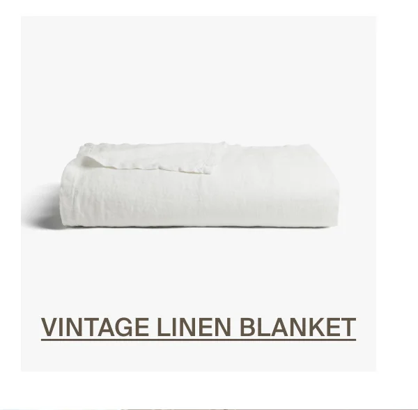 Vintage linen bed blanket