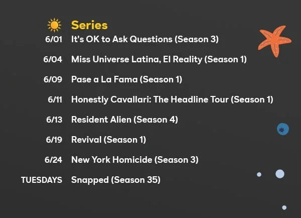 Streaming in June