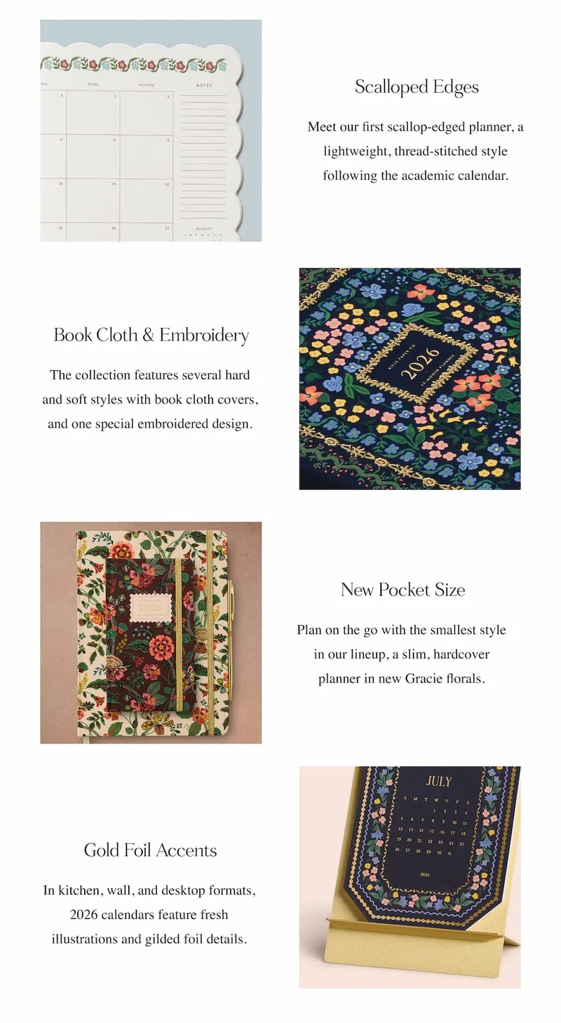 Shop Planners & Calendars