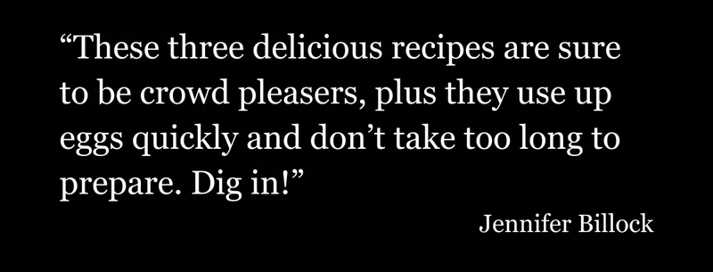 "These three delicious recipes are sure to be crowd pleasers, plus they use up..."