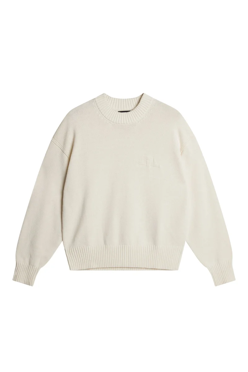 Image of Eddy Cotton Wool Crew Neck / White