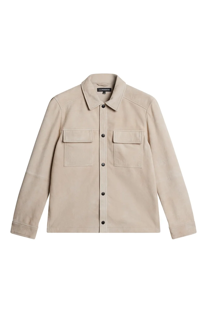 Image of Wilden Suede Overshirt / Moonbeam