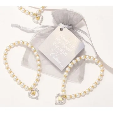 Always in My Heart 3-Piece Pearl Bracelets w/ Sheer Bags by Valerie