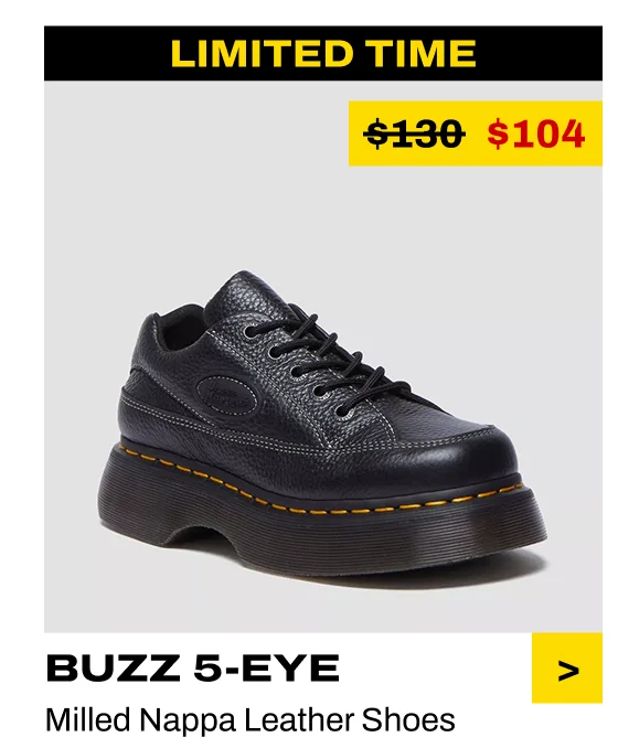 Buzz 5-Eye Milled Nappa Leather