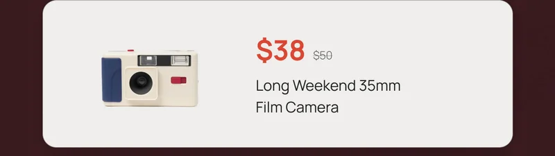 Long Weekend 35mm Film Camera